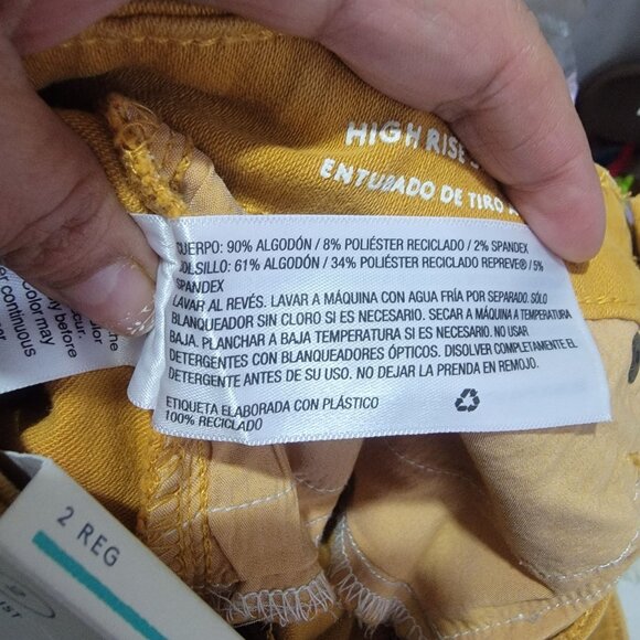 ✨UNIVERSAL THREAD Size 2/26 Reg Women High Rise Skinny Jeans Mustard Stretch new - Picture 8 of 8